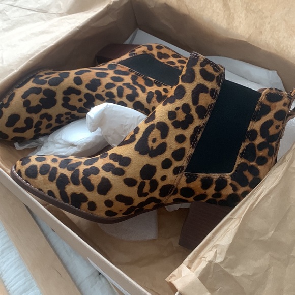 NWB Madewell regan ankle boot leopard calf hair - Picture 2 of 6